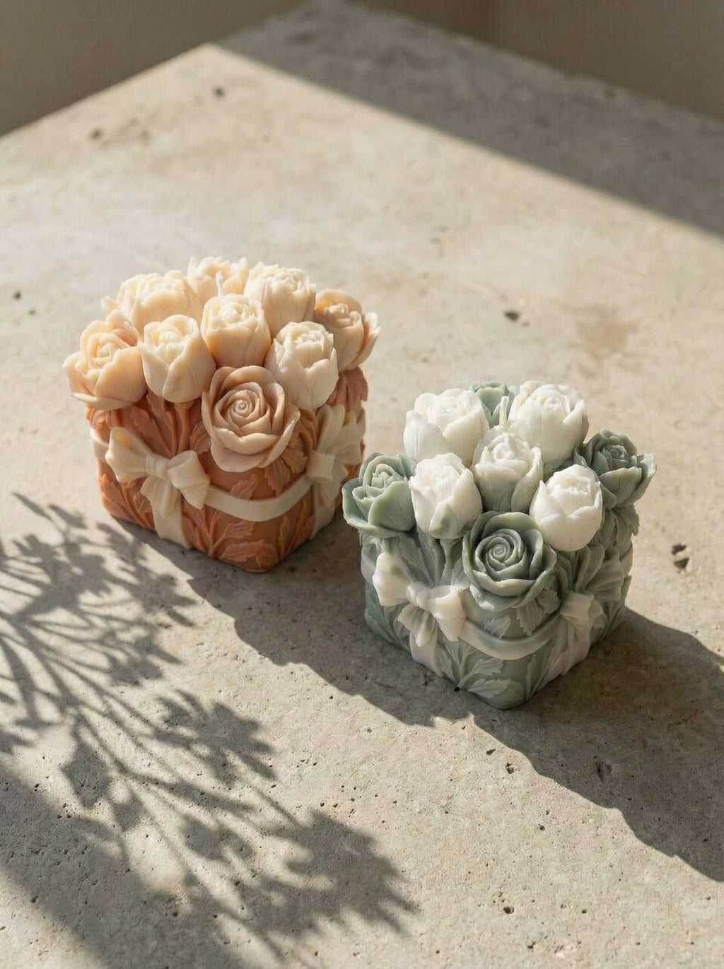 🕯️Vela “Cubo de flores”