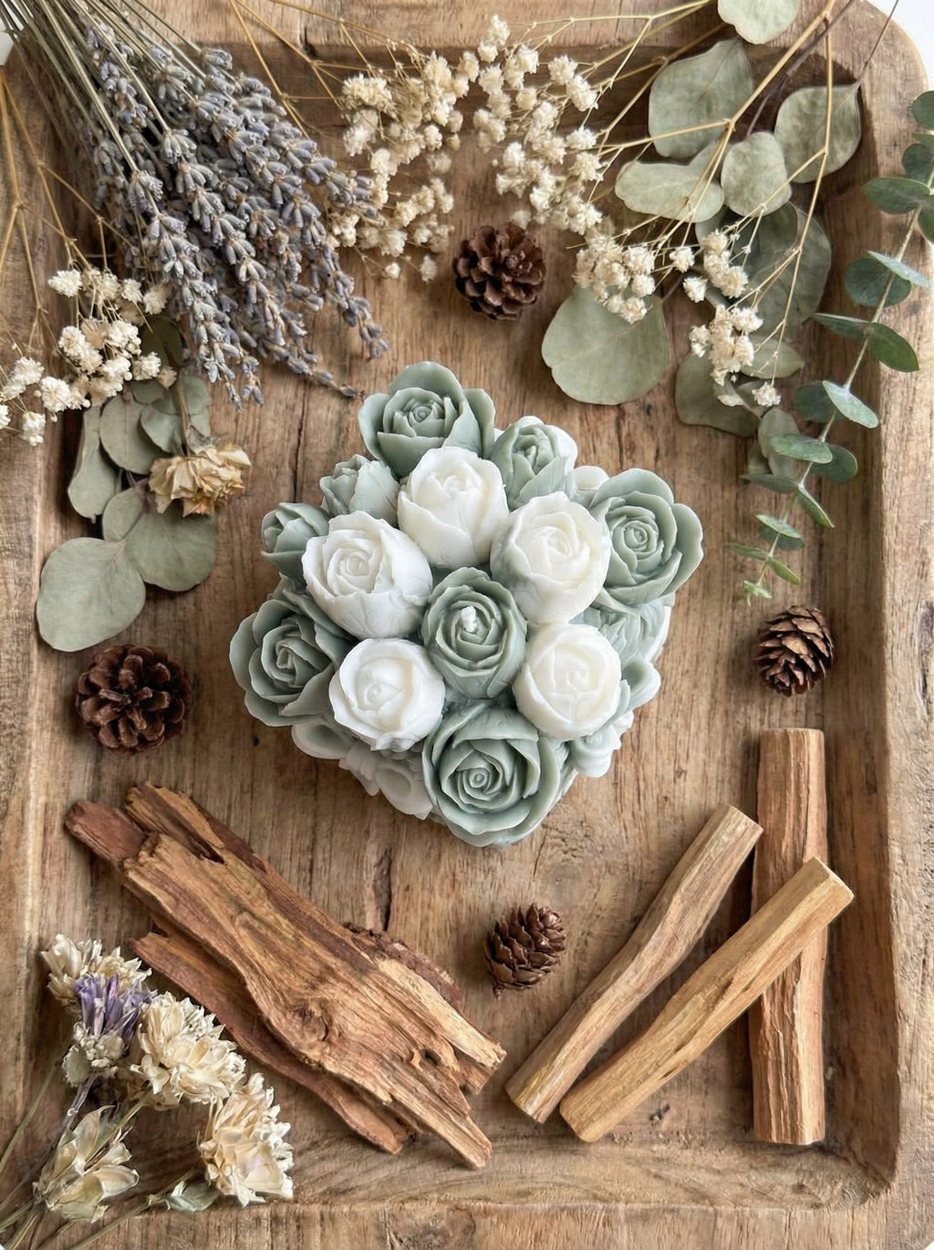 🕯️Vela “Cubo de flores”