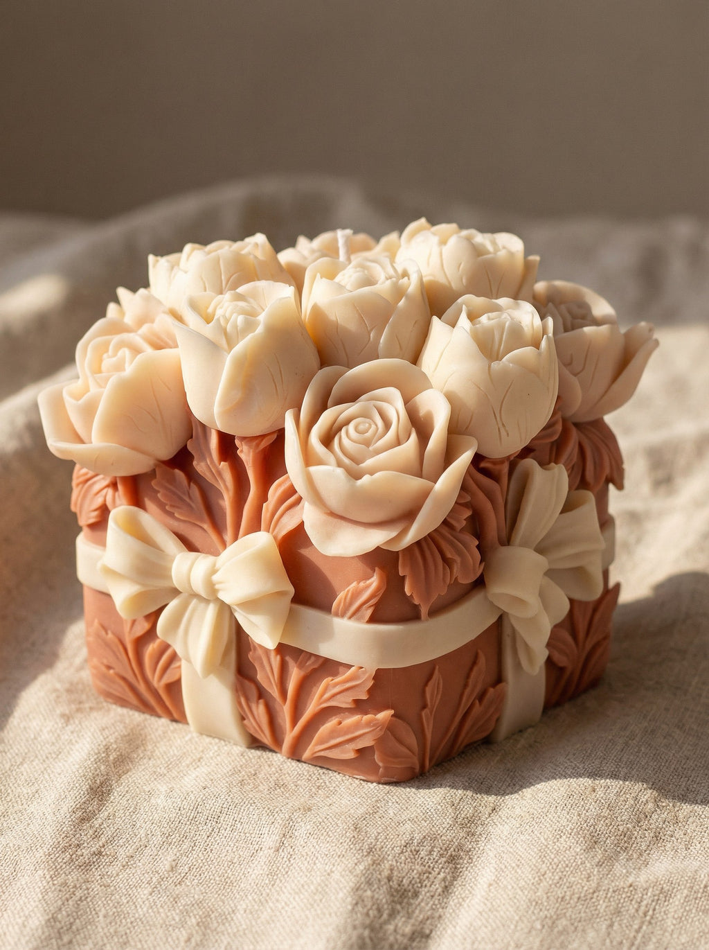 🕯️Vela “Cubo de flores”