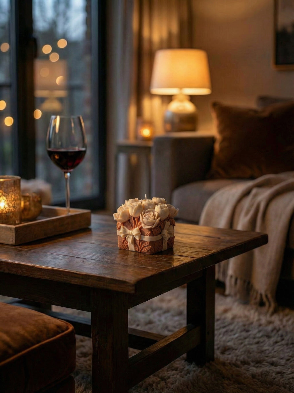 🕯️Vela “Cubo de flores”