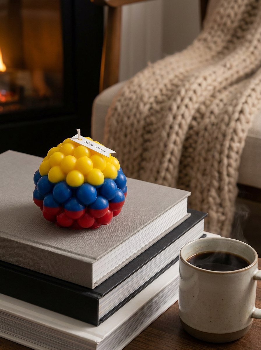 🕯️Vela “Burbujas Esférica” - "Alma de la Tierra"