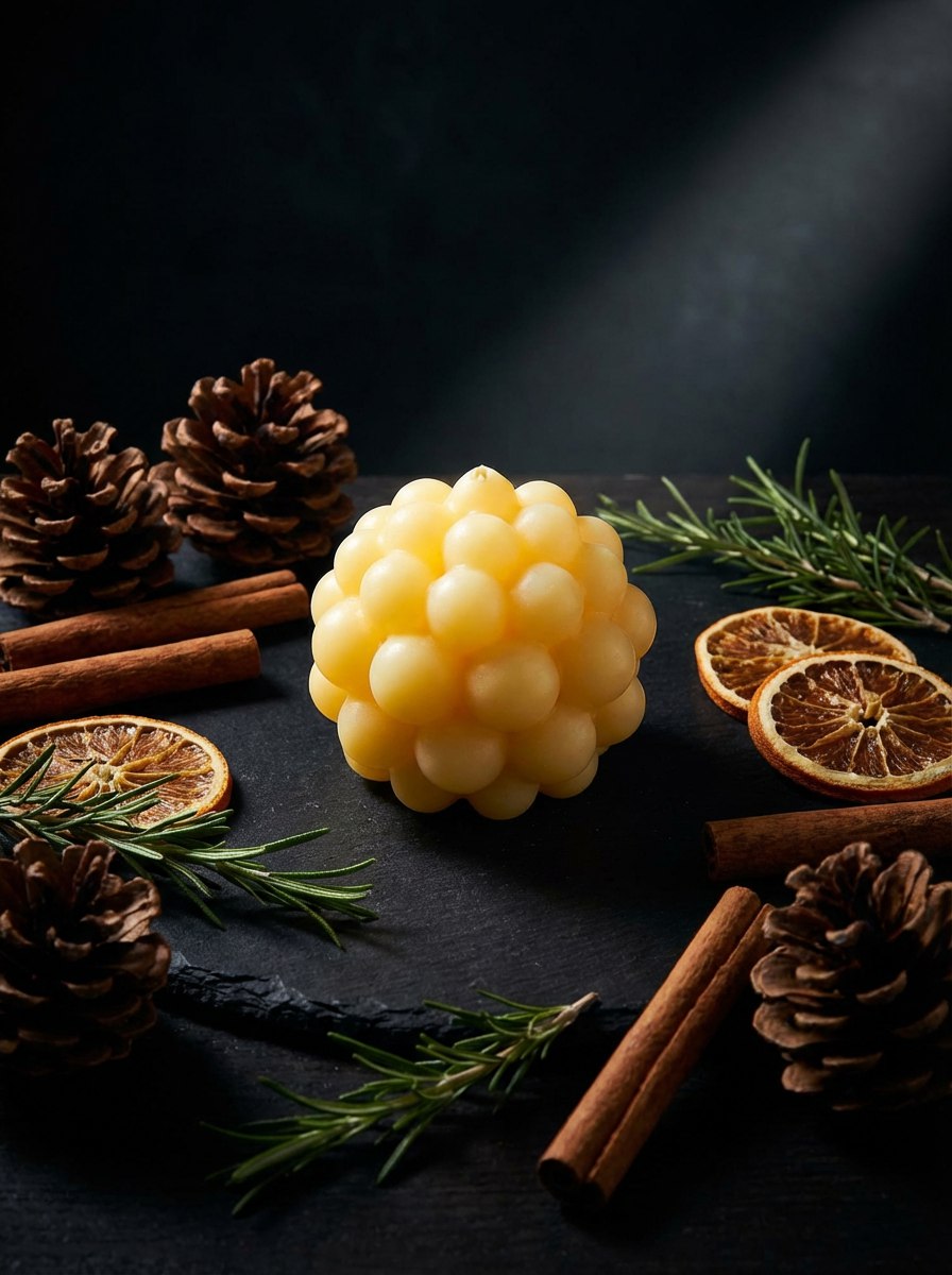 🕯️Vela “Burbujas Esférica” - "Alma de la Tierra"